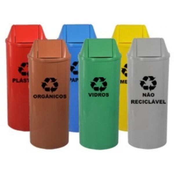 Cesto de lixo cozinha, Lixeira para reciclagem com 3 compartimentos lixeira  banco resíduos